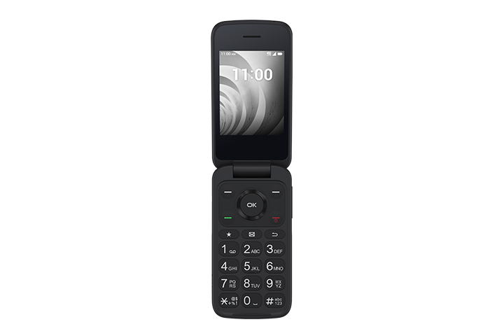 TCL Flip 4056W and 4056L open front view