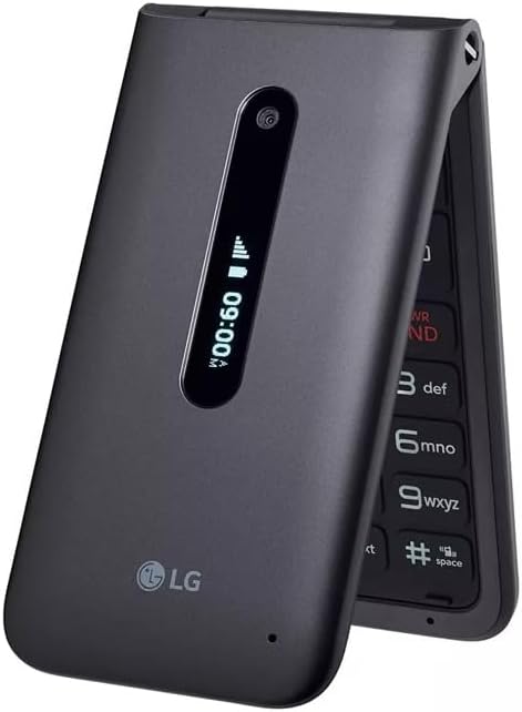 LG Classic 4G LTE 8GB Basic Flip Phone for TracFone (L125DL)(Gray)