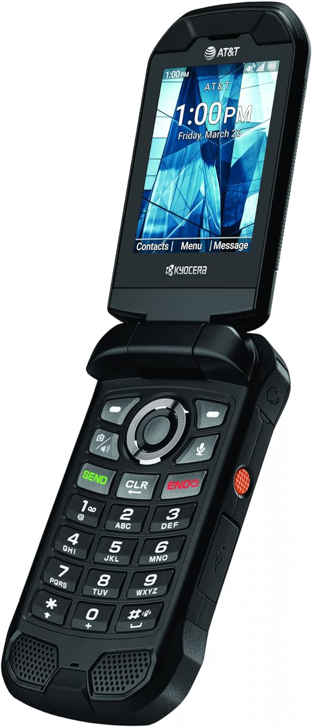 Kyocera DuraXE Epic 4G LTE Basic Rugged Flip Phone for AT&T (E4830)