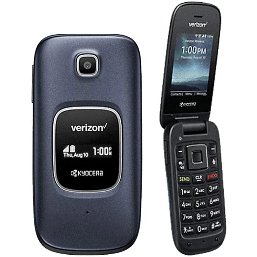 Kyocera Cadence LTE S2720 Verizon flip phone open and closed views