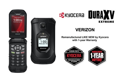 Kyocera DuraXV Extreme E4810 Verizon rugged flip phone front product view