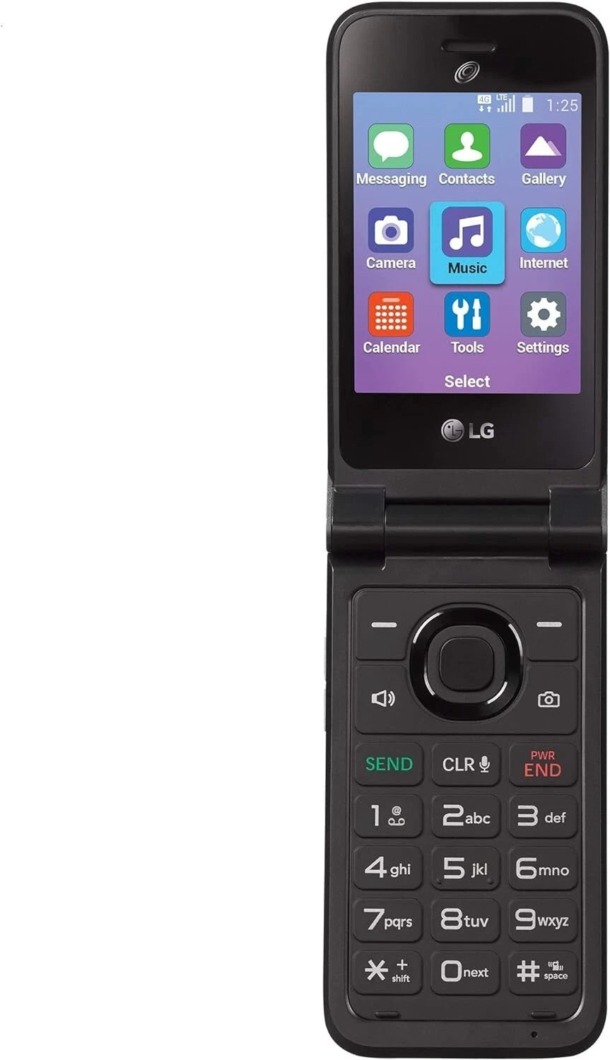 LG Classic Flip L125DL application screen and keypad view