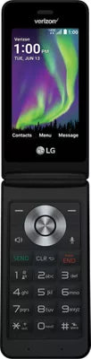 LG Exalt LTE | 4G LTE | 8GB | 5MP Camera | Basic Flip Verizon GSM Unlocked (VN220)(Silver)