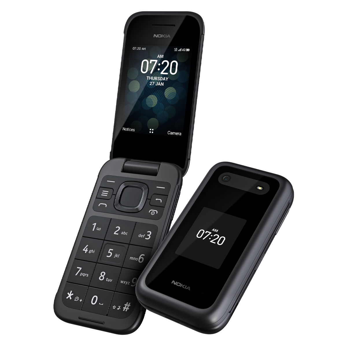Nokia 2760 Flip N139DL Tracfone front and rear product views