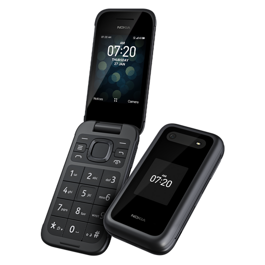 Nokia 2760 Flip N139DL Tracfone front and rear product views