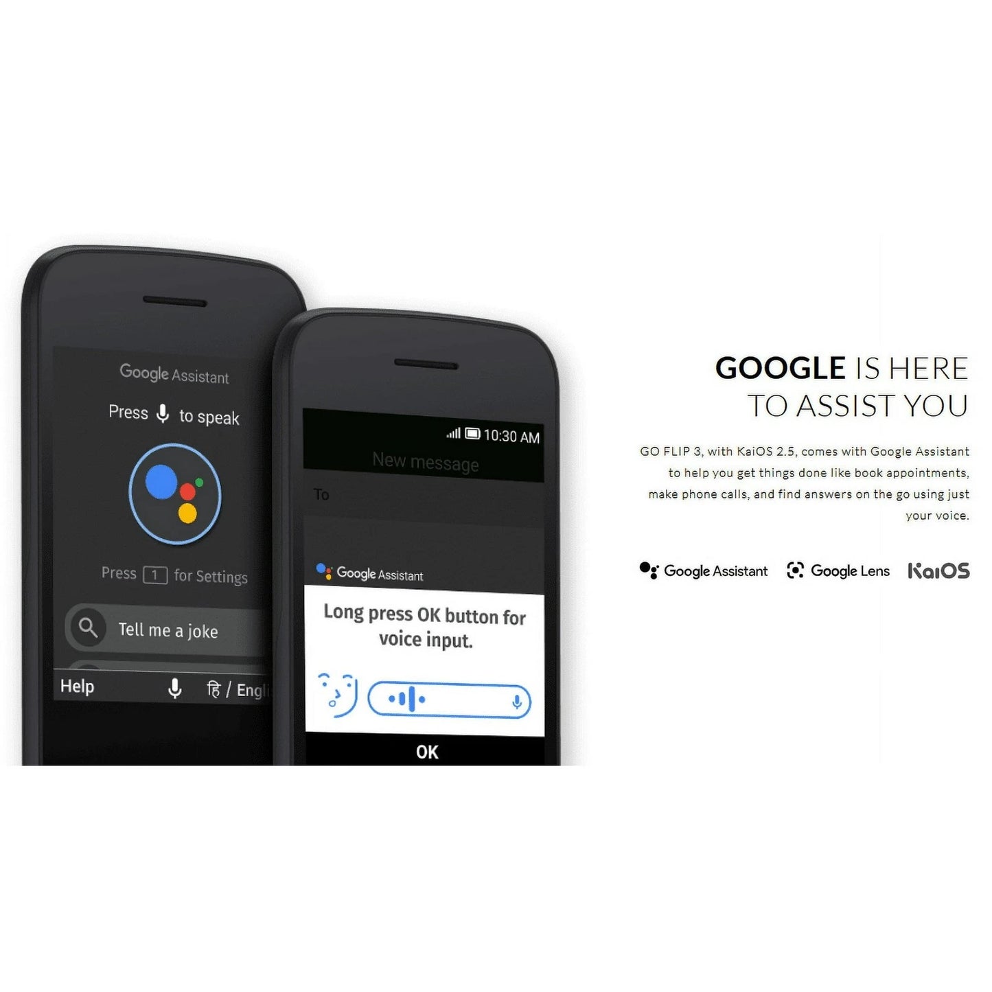 Alcatel Go Flip 3 4G LTE Google Assistant Basic Flip Phone METRO by T-Mobile Unlocked