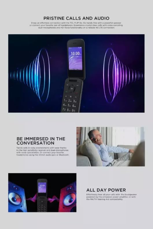 TCL 4058-series Flip Go Flip 2 side and keypad view