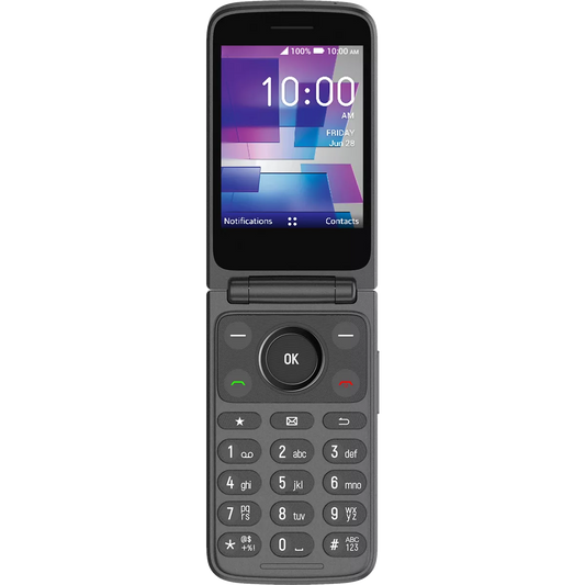 TCL FLIP 3 T435 Stone Gray open front view