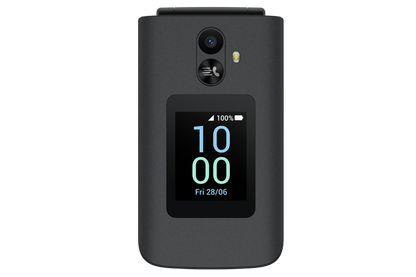 TCL Flip 3 T435 closed front view in Stone Gray