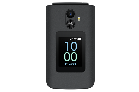TCL Flip 3 T435 closed front view in Stone Gray