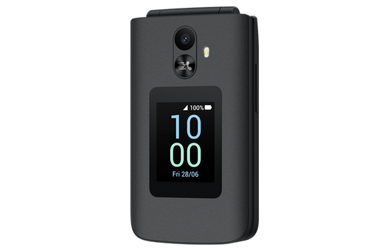 TCL Flip 3 T435 closed front view in Stone Gray