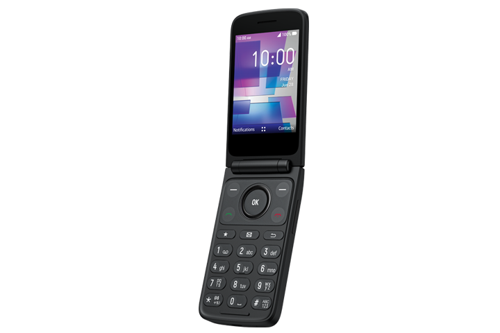 TCL Flip 3 T435 open three-quarter view